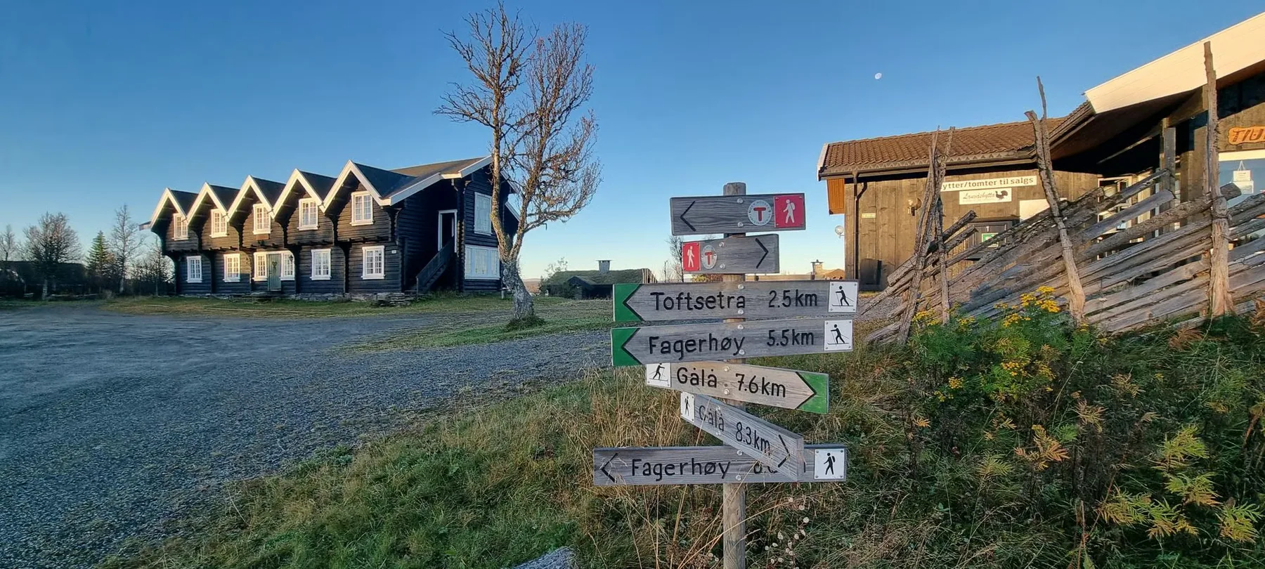 Wegweiser an der Berghütte
